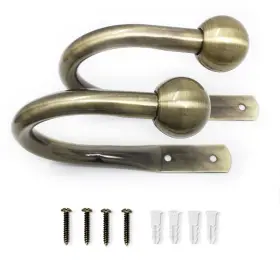 Chicology 817568027376 Classic Ball Finial Tie Pair Curtain Decorative Holdbacks Hook Backs Set Of