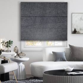 Chicology Rmlxp2772 Roman Shades For Windows 27 Inch W X 72 H Lexington Pebble Blackout