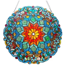 Chloe Lighting 602573850268 Tiffany Style Round Window Panel Multi-color