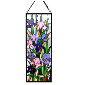 Chloe Lighting 602573850299 Tiffany Style Iris Floral Design Window Multi-color