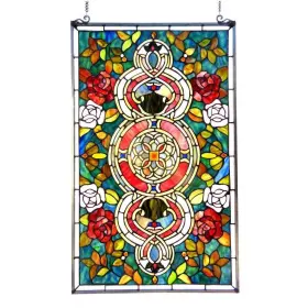 Chloe Lighting 602573850329 Tiffany Style Victorian Design Window Panel Multi-color Small Extra Large