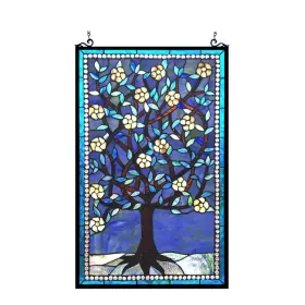 Chloe Lighting 602573850343 Tiffany Style Tree Of Life Design Window Panel Multi-color M