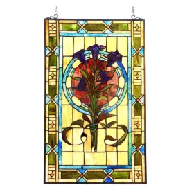 Chloe Lighting 602573850350 Tiffany Style Floral Design Window Panel/ Suncatcher Multi-color