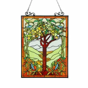 Chloe Lighting 602573853092 Tiffany-style Fttree Of Lifeft Window Art Glass Panel Multi-color