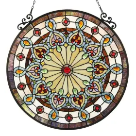 Chloe Lighting 602573853191 Tiffany-style Victorian Design Stained Glass Window Multi-color