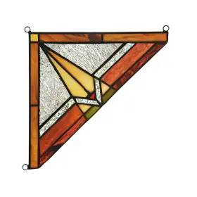 Chloe Lighting 602573854471 Tiffany Style Stained Glass Window Corner Panel