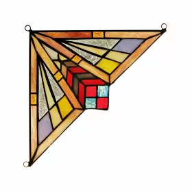Chloe Lighting 602573854518 Tiffany Style Stained Glass Window Corner Panel