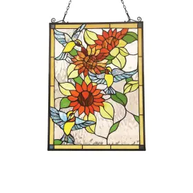 Chloe Lighting 602573878811 Tiffany Style Bird And Flower Design Suncatcher