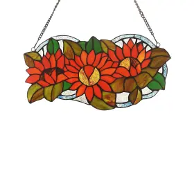 Chloe Lighting 602573878835 Tiffany Style Flower Design Suncatcher Multi-color