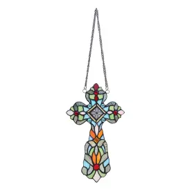 Chloe Lighting 707772959467 13 Inch X 8 Victorian Design Cross Stained Glass Panel/