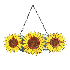 Chloe Lighting 707772960159 Sunflower Window Panel/ Suncatcher