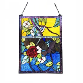Chloe Lighting 707772960302 Floral Design Window Panel/sun Catcher - 24 Inches High