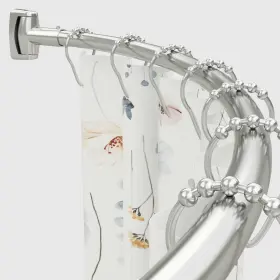 0808144 Chrsouly Curved Shower Curtain Rod 42-72 Inches Extra Wide