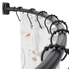 Csr-mb-42-74 Chrsouly Curved Shower Curtain Rod 42-72 Inches Adjustable Rustpro
