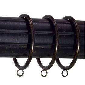 Classic Home 744759284464 Antique Bronze Steel Curtain Rings With Grommet For 2 Inch Dia Pole Set Of 7