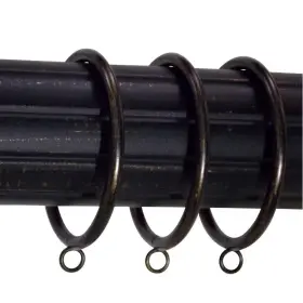 Classic Home 744759284464 Antique Bronze Steel Curtain Rings With Grommet For 2 Inch Dia Pole Set Of 7