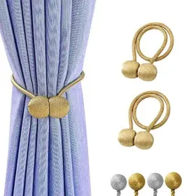 2-magnetic Claure Magnetic Curtain Ties Holder Tie 2 Pack Gold