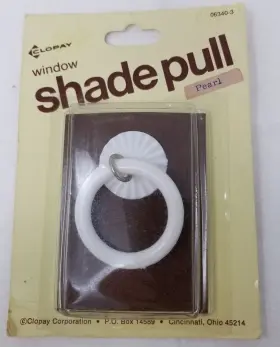 6341-4 Clopay Shade Pull Sunburst Scallop White Vintage 1970s