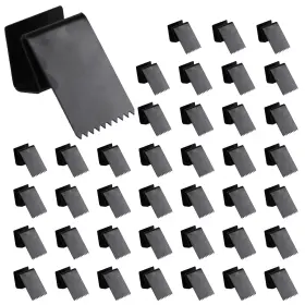 Ymx7-1-bi-bt050-bk-40 Cnqlis 40 Pcs Hurricane Window Clips Fit 1/2 Inch To 3/4 Thick Plywood Carbon Steel Reusable