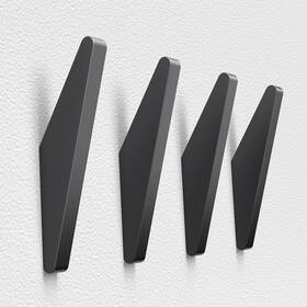 Cocoya Smh5 4pack Metal Wall Hooks Minimalist Coat Matte Black Simple Moder