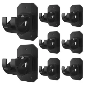 Codoule 761578355120 8pcs Upgraded No Drill Curtain Rod Brackets Drilling Self Adhesive Curta Inch