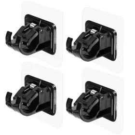 Codoule 761578661054 4pcs No Drill Curtain Rod Brackets Drilling Holders Self Adhes