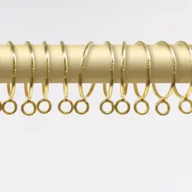 Coideal 313109666634 Open Curtain Rings With Eyelet - 20 Pack 1.5 Inch Openable Metal Drapery