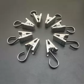 Coideal 702411839070 Small Curtain Clips For Hanging 25 Pack Stainless Steel Fabric Hooks Trailer