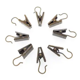 Coideal 702411848812 Small Bronze Curtain Clips 100 Pack Metal Brass String Party Lights Hanging