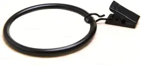 Bp-curtainclips-black-55mm Coideal Large Curtain Rings With Clips 10 Pack 2.5 Inch Xl Extra Rustproof Stro