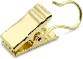 Bp-curtainclips-gold-100p Coideal Small Curtain Clips Gold - 100 Pack Stainless Steel Hooks For Ha