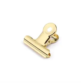 Bp-hingeclips-22mm-lightgold Coideal Small Gold Bull Hinge Clips 30 Pcs Tiny Metal Binder Paper For