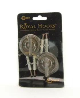 Conso 091962235906 Royal Hooks Decorative Brassware Medallion Curtain Tieback Hook Pack Of 2