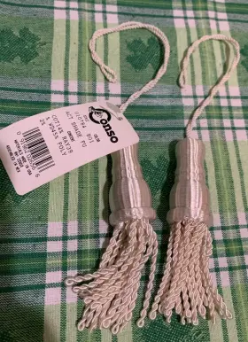 10784 Conso Princess Collection B01 Oyster 4 Inch Tassel Shade Fan Pull With Loop Nwt