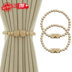 Contoeey 313107167171 Magnetic Curtain Tiebacks Farmhouse Tie Backs For Curtains 2 Pack Boho Window Cu