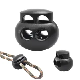 Fls241-b Coobigo 25pcs Spring Cord Lock End Stopper Fastener Slider Toggles Clip Double Hole R