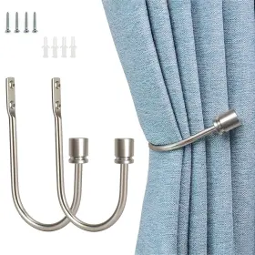 Jscmhru3-us Coolnice Curtain Holdback 2 Pack Wall Mounted Drapery Tiebacks With Screws Heavy Duty