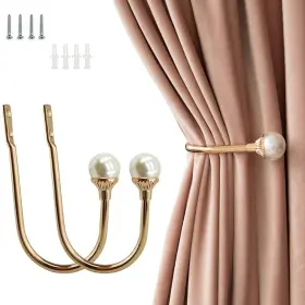 Jspegd01-us Coolnice 2 Pack Curtain Holdbacks Wall Mounted Tiebacks Hooks Plastic