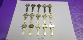 X1-77-6 Corbin Russwin 15 Assorted Locksmith Original Key Blanks New Old Stock