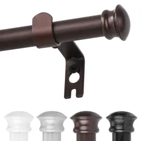 Corklatta 702909958627 Bronze Curtain Rods For Windows 30 To 88 Inches With Brackets Decorative 5/8