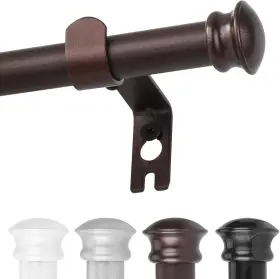 30-116 Corklatta 702909958634 Bronze Window Curtain Rods 30 To 116 Inches Decorative Inch