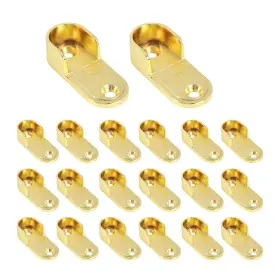 Coshar 770240613772 20pcs Oval Closet Rod End Supports Wardrobe Brackets Zinc Alloy