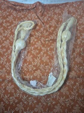 Crafts & More Sold By Ames Stores 048266069454 Vtg Decorative Curtain Tie-backs 30in Braided Vine String Rustic Country Decor