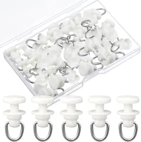Craftsatin-0077 Craftsatin 711181383409 Plastic Curtain Track Hooks Ceiling Sliding Glider Accessories For Livin