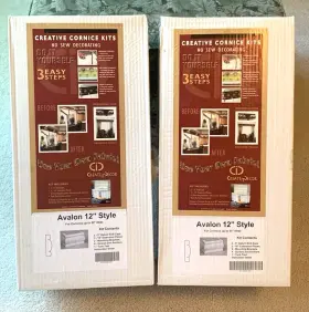 2avalon Create It Decor 811120001200 12 Inch X 50 Creative Cornice Kits Valance Drapery Fabric Window No Sewing
