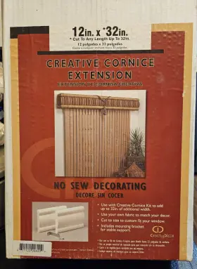 Create It Decor 811120008209 12x32 Creative Cornice Kit Valance Drapery Fabric Window Treatment No Sewing New