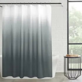 Ymc020223 Creative Home Ideas 14-piece Set Dark Grey 70x72 Ombre Shower Curtain Frost