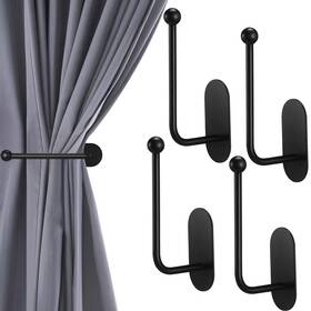Croblissful Kao-croblissful-1753 4 Pcs Adhesive Curtain Holdbacks No Drill Curta