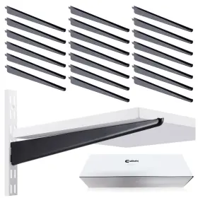 Kao-croblissful-2411 Croblissful 20 Pcs Adjustable Shelf Brackets For Double Track System Closet O
