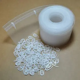 Hooks-10 Curtain Rod Connection 616576191044 Wave Fold Tape And Yards/100 Hooks
